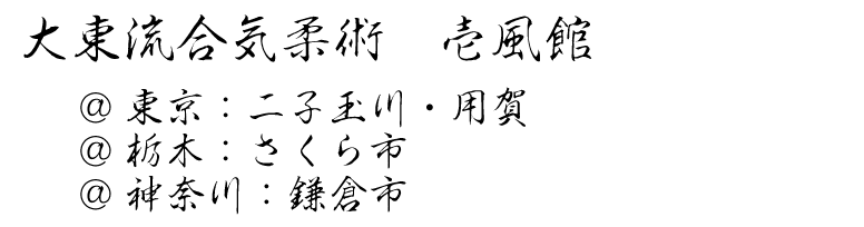 大東流合気柔術　壱風館@東京都二子玉川・用賀、栃木さくら市